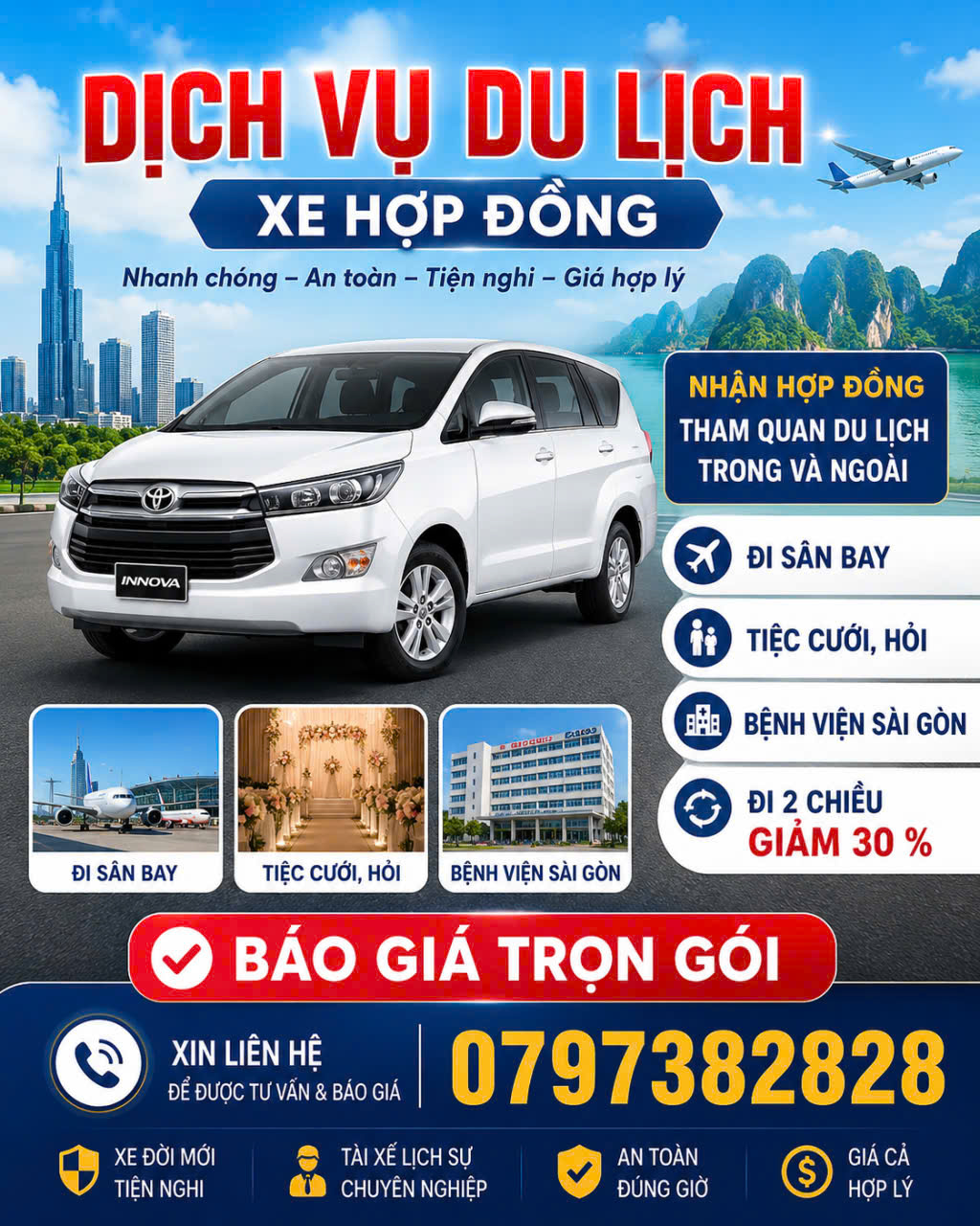 Dịch vụ du lịch xe hợp đồng Taxi Trà Vinh